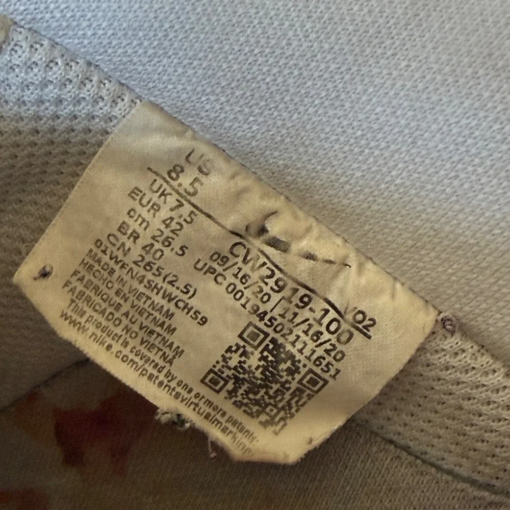 Nike Air Force 1 Low '07 Premium Popcorn‎ Sneakers Men's Size 8.5 CW2919-100